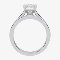 (G / Vs2-Si1) Womens 1 1/2 CT. T.W. Lab Grown White Diamond 10K Gold Side Stone Bridal Set