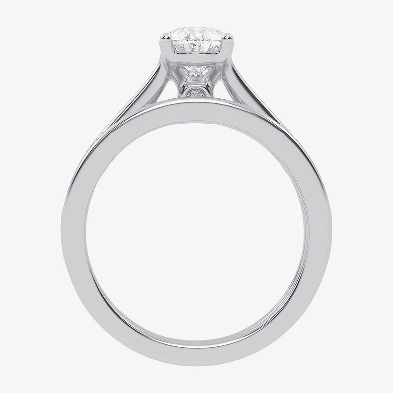 (G / Vs2-Si1) Womens 1 1/2 CT. T.W. Lab Grown White Diamond 10K Gold Pear Side Stone Bridal Set