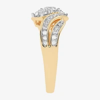 Love Lives Forever (G / Vs2-Si1) Womens 1 1/2 CT. T.W. Lab Grown White Diamond 10K Gold Side Stone 3-Stone Engagement Ring