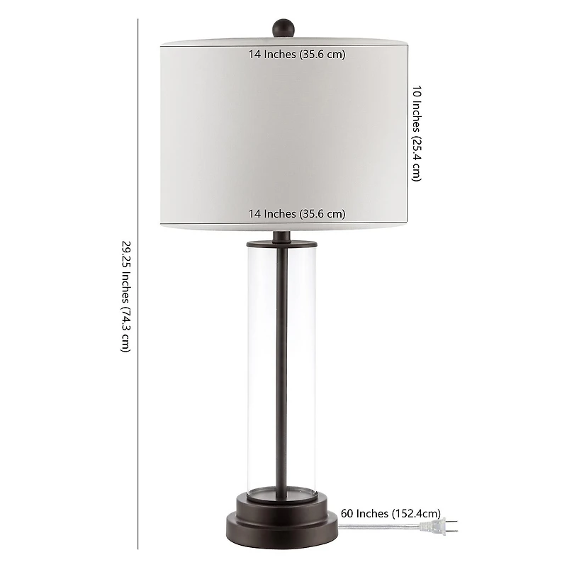 Safavieh 29.25" Cassian Glass Table Lamp