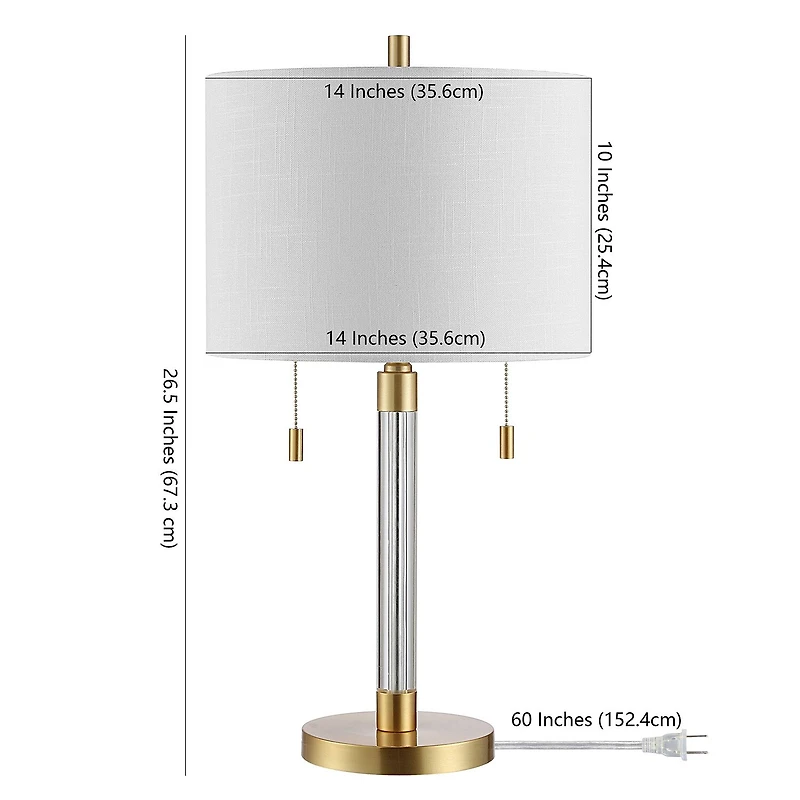 Safavieh 26.5" Bixby Glass Table Lamp