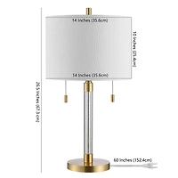 Safavieh 26.5" Bixby Glass Table Lamp