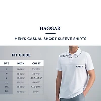 Haggar Pique Mens Regular Fit Short Sleeve Polo Shirt