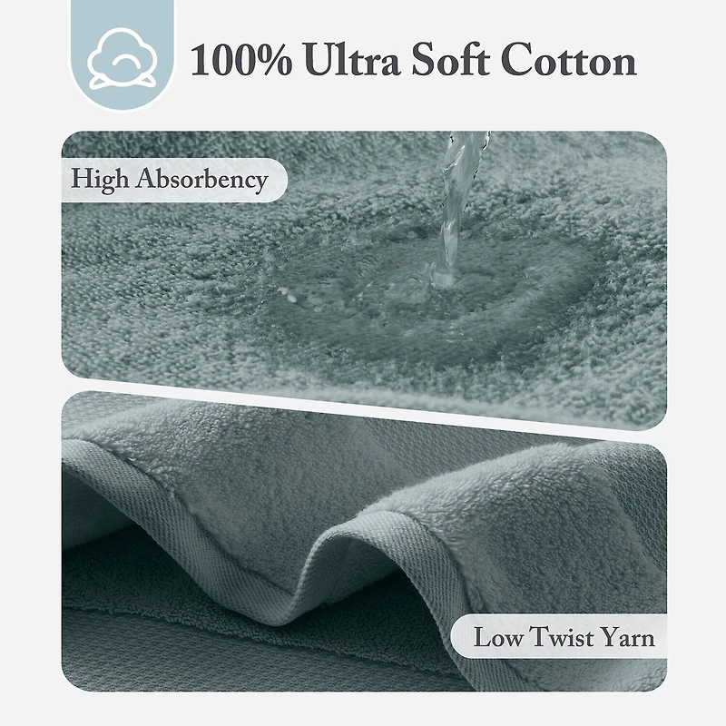 Madison Park Signature Turkish Oversized Cotton Solid 6-pc. Bath Towel Set