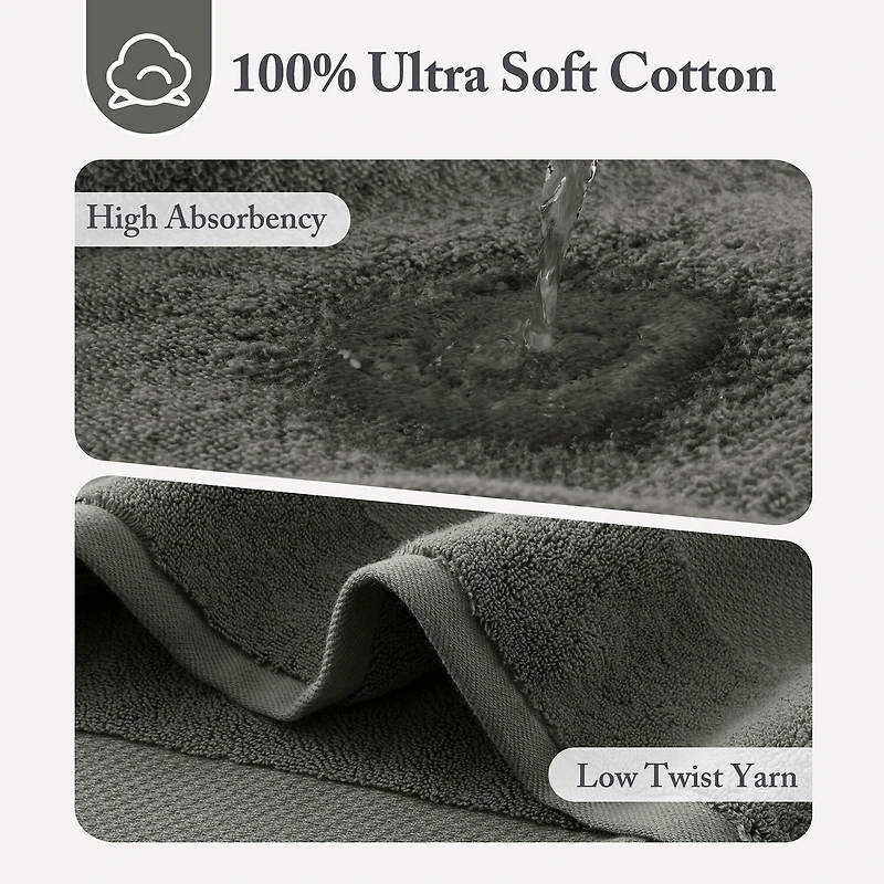 Madison Park Signature Turkish 100% Cotton 2-pc. Quick Dry Bath Towel