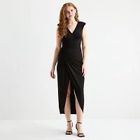 Jessica Howard Womens V Neck Sleeveless Sheath Dress