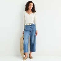a.n.a Womens Henley Neck Long Sleeve T-Shirt