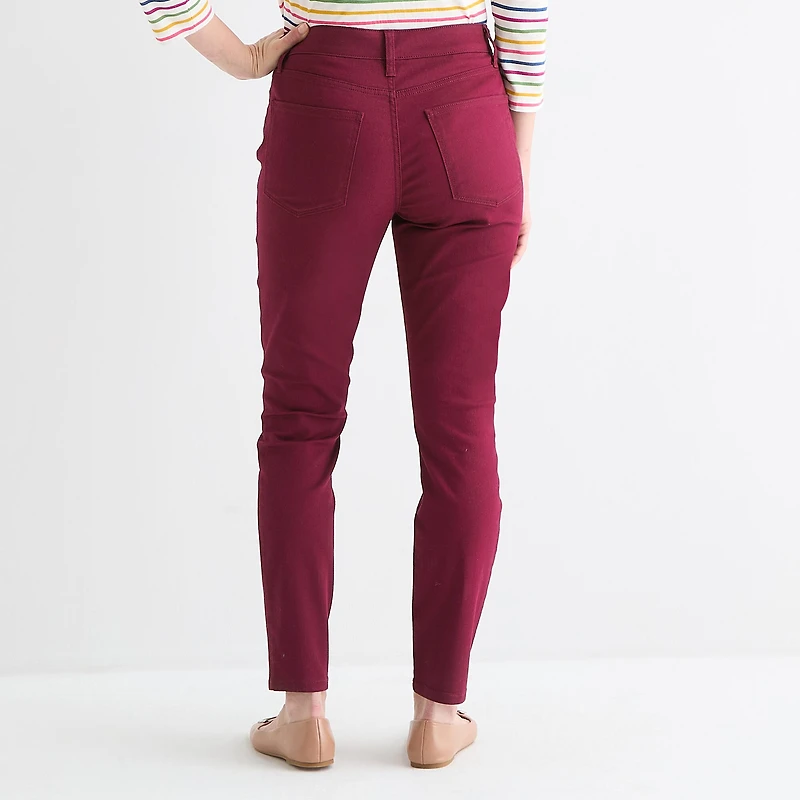 St. John's Bay Womens Mid Rise Skinny Fit Jean