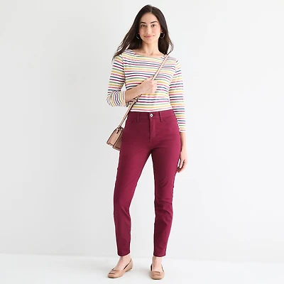 St. John's Bay Womens Mid Rise Skinny Fit Jean
