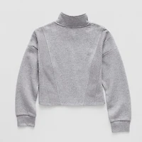 Xersion Little & Big Kid Girls Mock Neck Long Sleeve Fleece Active Quarter-Zip Pullover