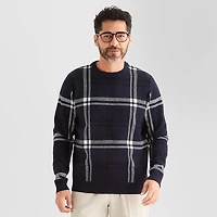 Stafford Mens Crew Neck Long Sleeve Pullover Sweater