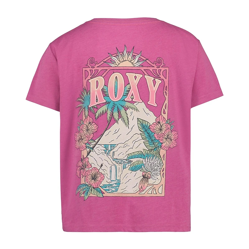 Roxy Big Kid Girls Crew Neck Short Sleeve Regular Fit Graphic T-Shirt