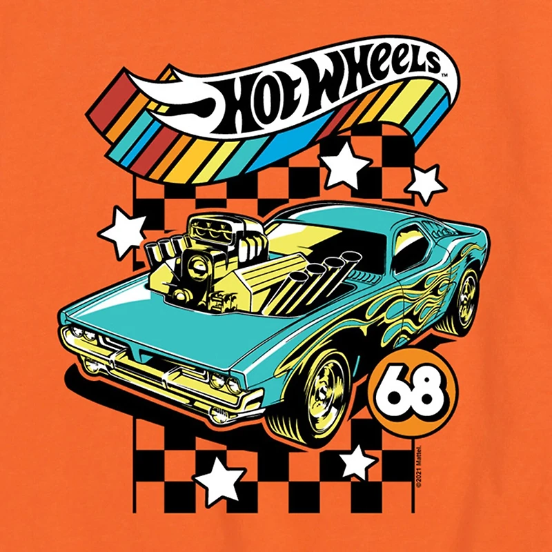 Little & Big Kid Boys Crew Neck Short Sleeve Regular Fit Hot Wheels Graphic T-Shirt