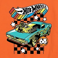 Little & Big Kid Boys Crew Neck Short Sleeve Regular Fit Hot Wheels Graphic T-Shirt