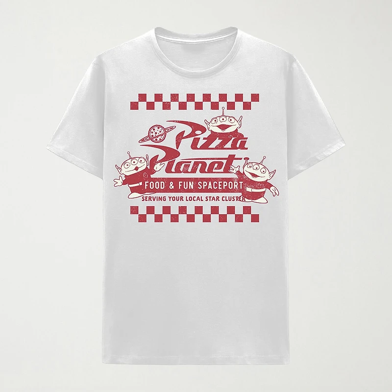 Pizza Planet Little & Big Kid Boys Crew Neck Short Sleeve Regular Fit Toy Story Graphic T-Shirt