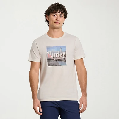 Hurley Mens Crew Neck Short Sleeve Regular Fit Graphic T-Shirt