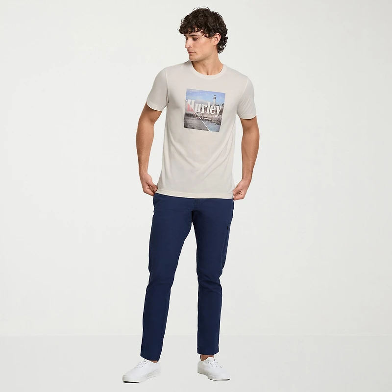 Hurley Mens Crew Neck Short Sleeve Regular Fit Graphic T-Shirt
