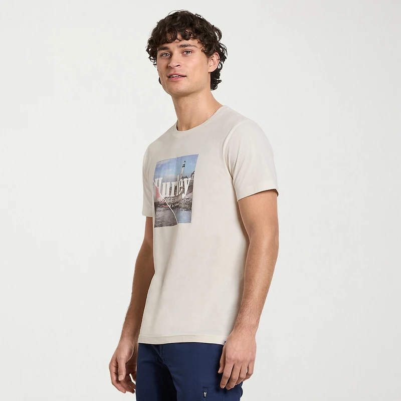 Hurley Mens Crew Neck Short Sleeve Regular Fit Graphic T-Shirt