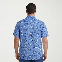 IZOD Sunshield Performance Mens Short Sleeve Classic Fit Stretch Fabric Big and Tall Button-Down Shirt