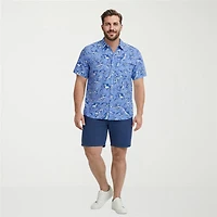 IZOD Sunshield Performance Mens Short Sleeve Classic Fit Stretch Fabric Big and Tall Button-Down Shirt