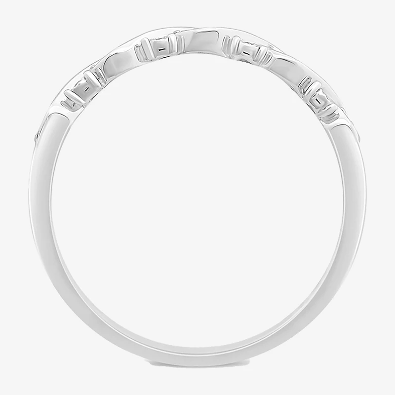 Womens Diamond Accent Natural White 10K Gold Anniversary Wedding Band