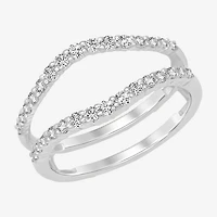 Womens 1/2 CT. T.W. Natural White Diamond 14K Gold Ring Guard