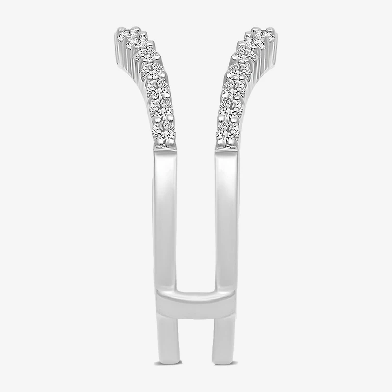 Womens 1/2 CT. T.W. Natural White Diamond 14K Gold Ring Guard