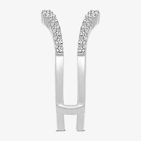 Womens 1/2 CT. T.W. Natural White Diamond 14K Gold Ring Guard