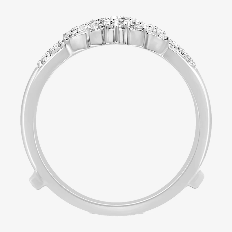 Womens 1/4 CT. T.W. Natural White Diamond 14K Gold Ring Guard