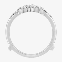 Womens 1/4 CT. T.W. Natural White Diamond 14K Gold Ring Guard