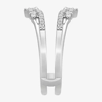 Womens 1/4 CT. T.W. Natural White Diamond 14K Gold Ring Guard