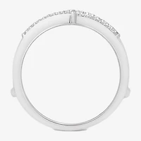 Womens 1/7 CT.T.W. Natural Diamond 10K or 14K White Gold Ring Guard