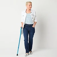 a.n.a Womens High Rise Adaptive Easy-on + Easy-off Straight Leg Jean