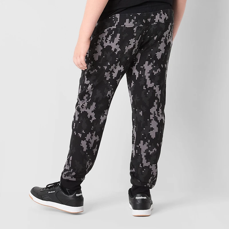 Xersion Little & Big Kid Boys Cuffed Mid Rise Regular Fit Fleece Jogger Pant