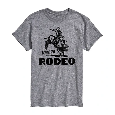 Mens Short Sleeve Time To Rodeo Graphic T-Shirt