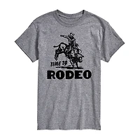 Mens Short Sleeve Time To Rodeo Graphic T-Shirt