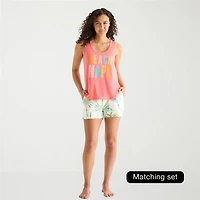 Sleep Chic Womens Scoop Neck Sleeveless Pajama Top