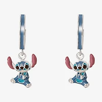 Disney Collection Girls Sterling Silver 20.2mm Lilo & Stitch Hoop Earrings