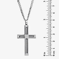 Mens Stainless Steel Cross Pendant