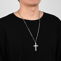 Mens Stainless Steel Cross Pendant