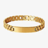 Shaquille O'Neal XLG™ Mens Stainless Steel 9 Inch Solid Link Id Bracelet