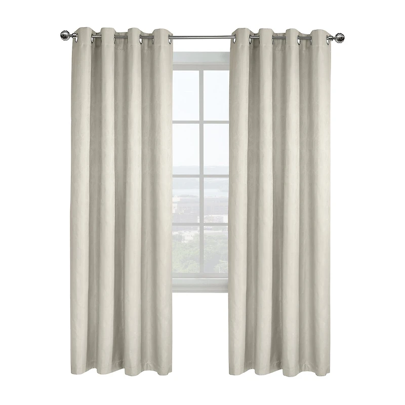 Thermaplus Ethan Grommet Top Energy Saving 100% Blackout Single Curtain Panel