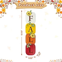 Glitzhome Fall Wood Stacked Pumpkin Decor Thanksgiving Porch Sign