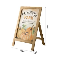 Glitzhome Fall Wooden Thanksgiving Porch Sign