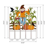 Glitzhome Fall Metal Scarecrow Thanksgiving Yard Art