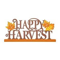 Glitzhome Wood And Metal Happy Harvest Thanksgiving Tabletop Decor