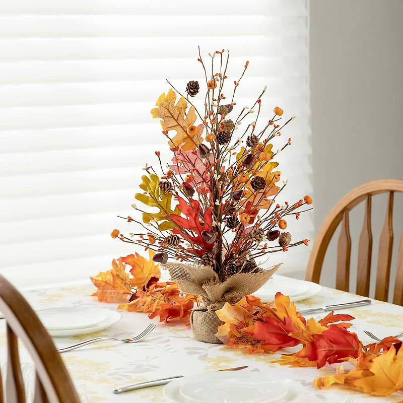 Glitzhome Harvest Tree Thanksgiving Tabletop Decor