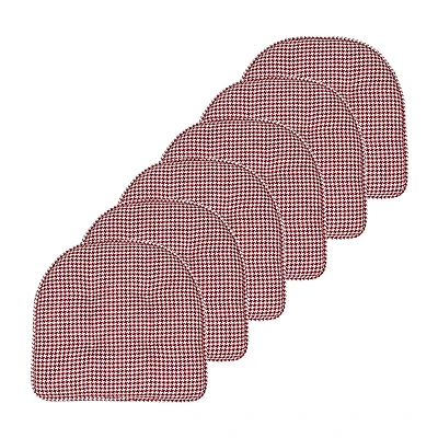 Sweet Home Collection™ Houndstooth Stitch U Shaped Memory Foam 17" x 16" Chair Cushions
