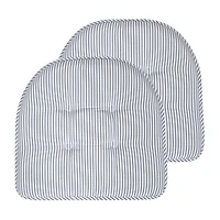 Sweet Home Collection™ Pinstripe U Shaped Memory Foam 17" x 16" Chair Cushions