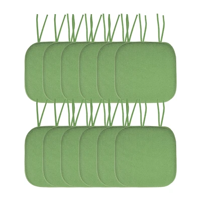 Sweet Home Collection™ Honeycomb Memory Foam Non-Slip 16" x Chair Cushion Pad with Ties